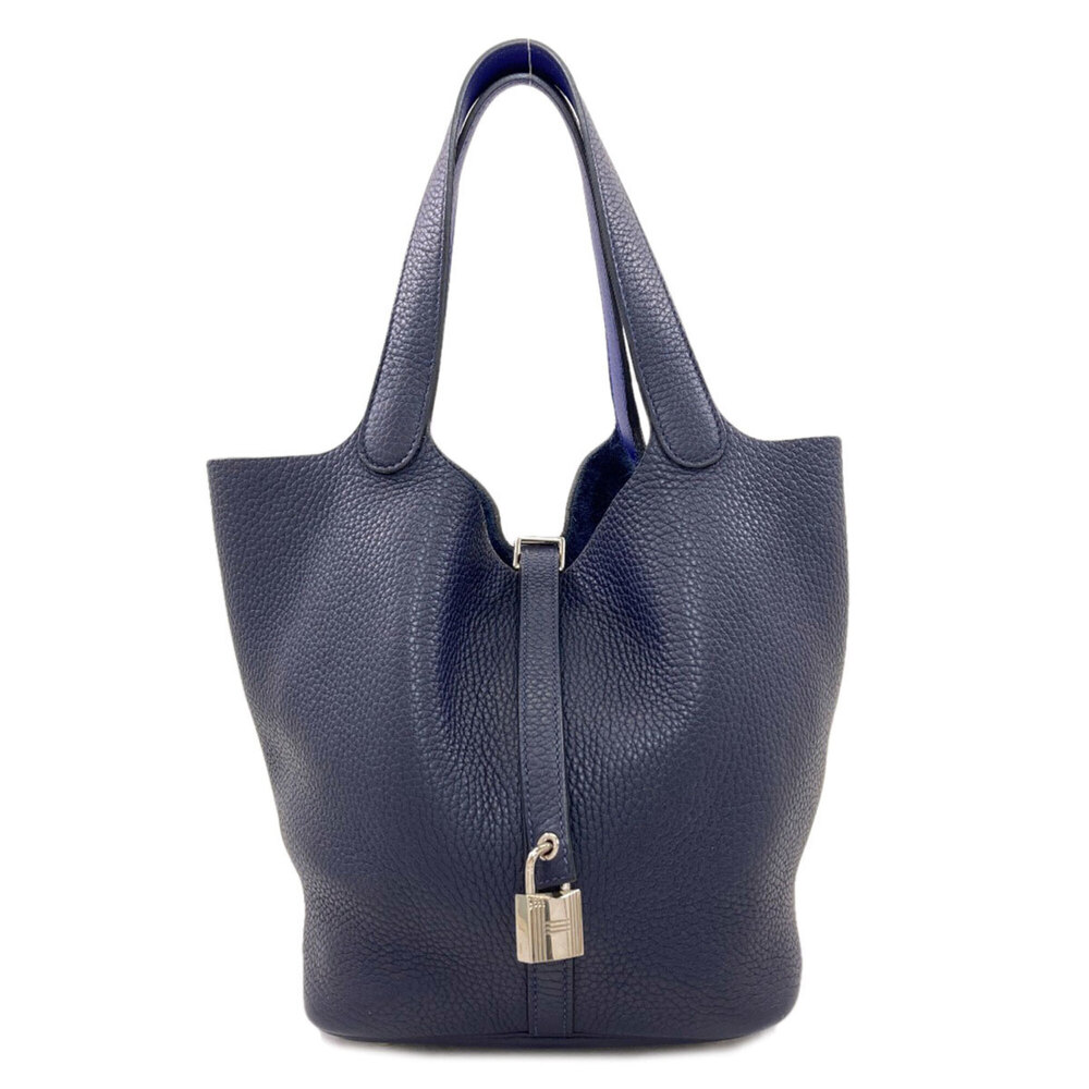 Hermes Picotin Lock MM Eclat Silver Hardware Handbag Taurillon Leather Women'...